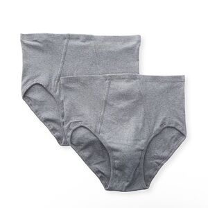 Cottonique Latex Free Organic Cotton Briefs - 4 Pack -  Melange Grey  M27712